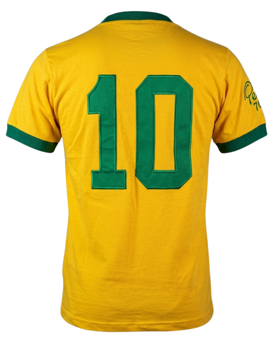 Camiseta Retro Athleta Pelé 1970 - Amarela