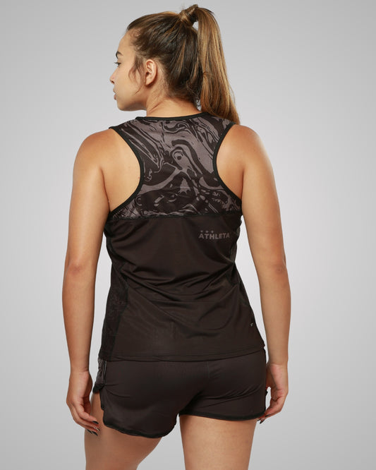 Regata Athleta SS24 Futevôlei Feminino - Preto/Cinza