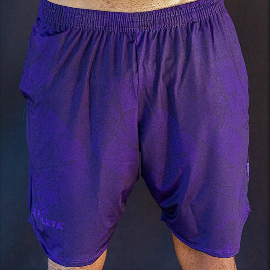 Bermudinha Linha Athleta Free 23 - Preto com Roxo