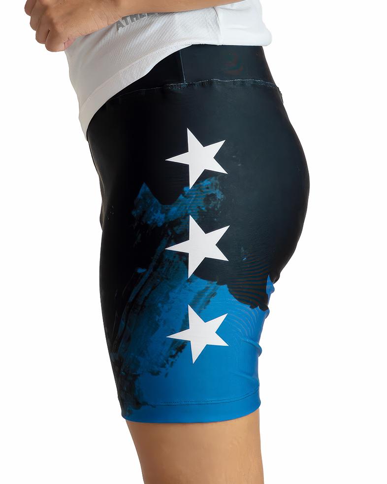 Bermuda Legging Athleta Performance - Azul e Preto