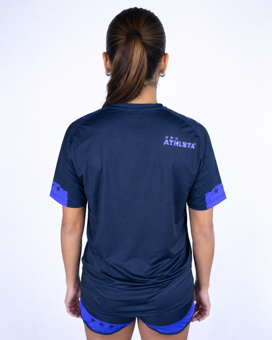 Térmica Manga Curta Feminina Athleta Comfort - Black Purple