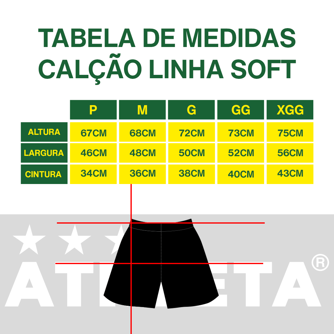 Bermuda Masculina Athleta Soft 26 - Verde