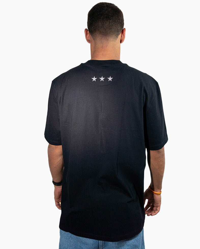 Camisa Athleta 90 Casual Futevôlei Diagonal Preta ATL007