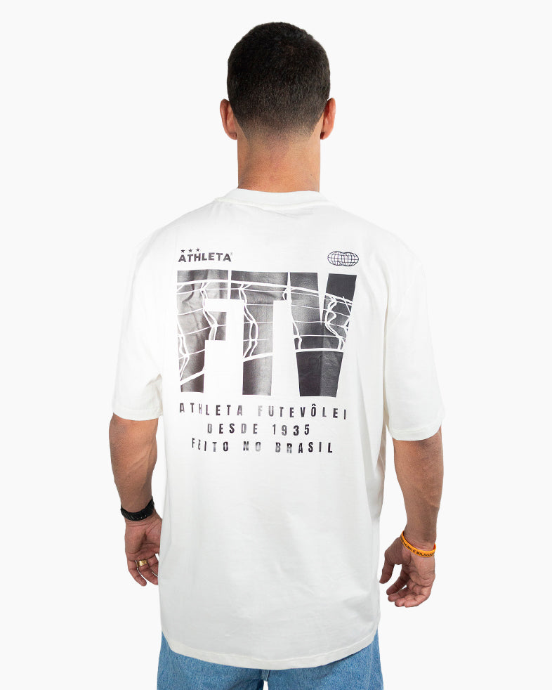 Camisa Athleta 90 Casual Futevôlei FTV OFF WHITE ATL004OW