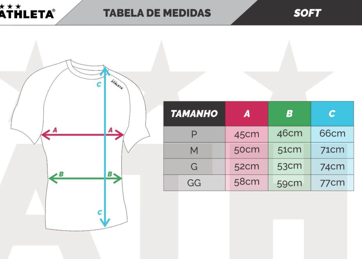 Camiseta Athleta Soft 22 Amini Crepe Masc Preto