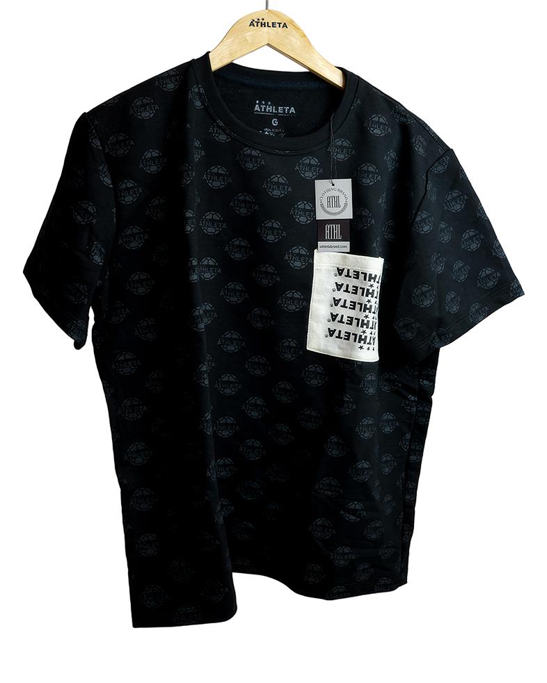 Camiseta Athleta Casual AW23 - Preto Minimalist Japan