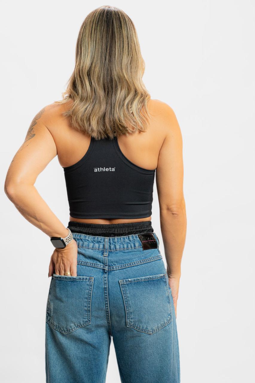 Blusinha Basic Feminina Athleta Preta
