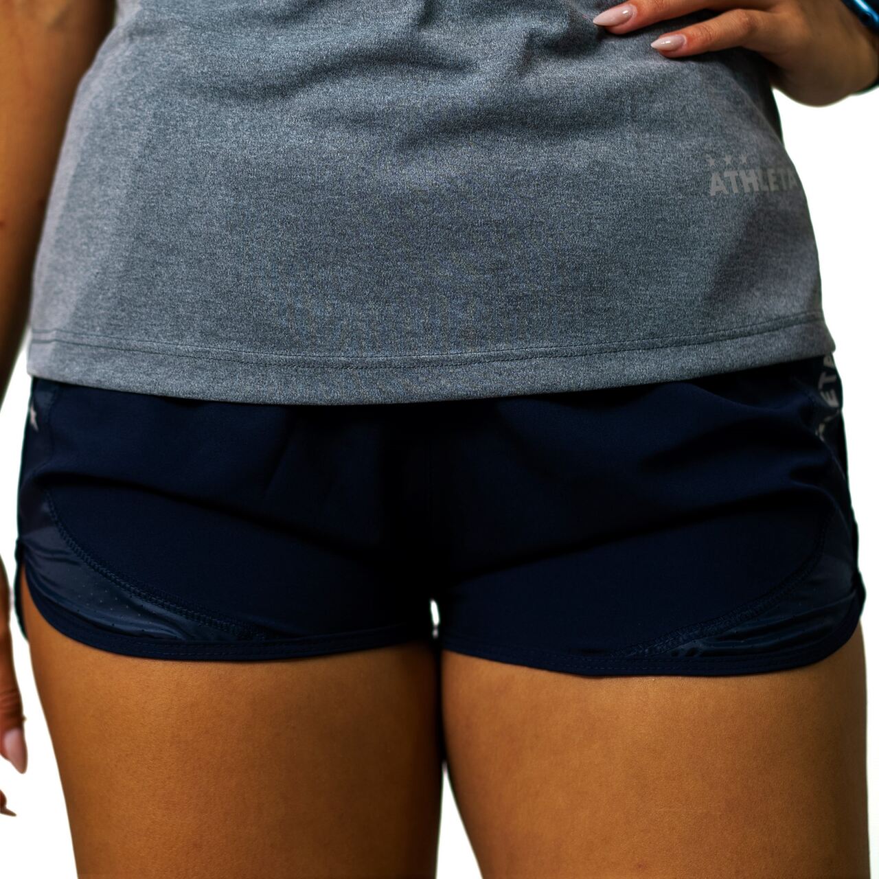 Athleta Soft 23 女士超細纖維短褲 海軍藍