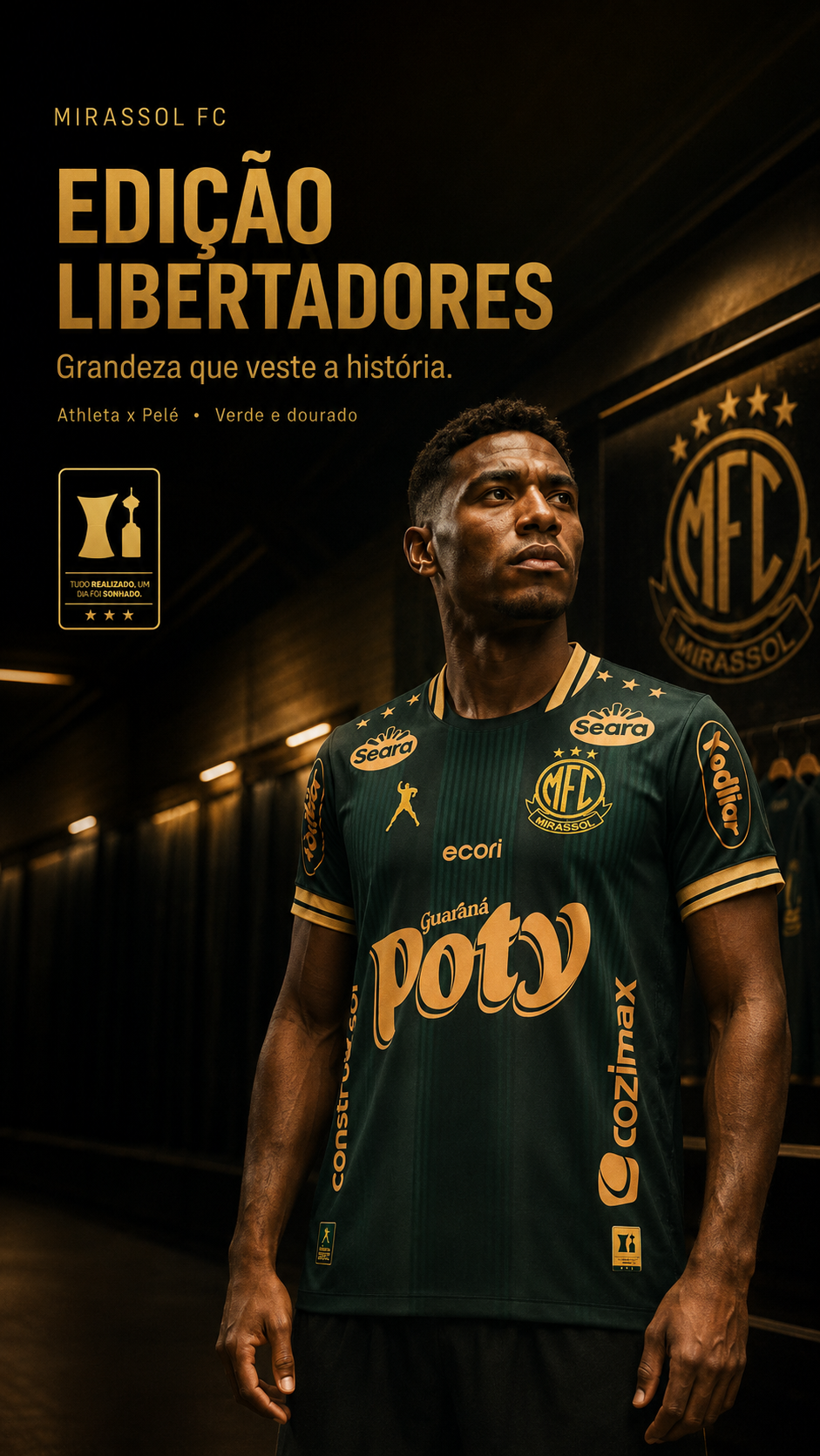  Descrição Camisa Oficial Mirassol FC Athleta x Pelé | Edição Libertadores
