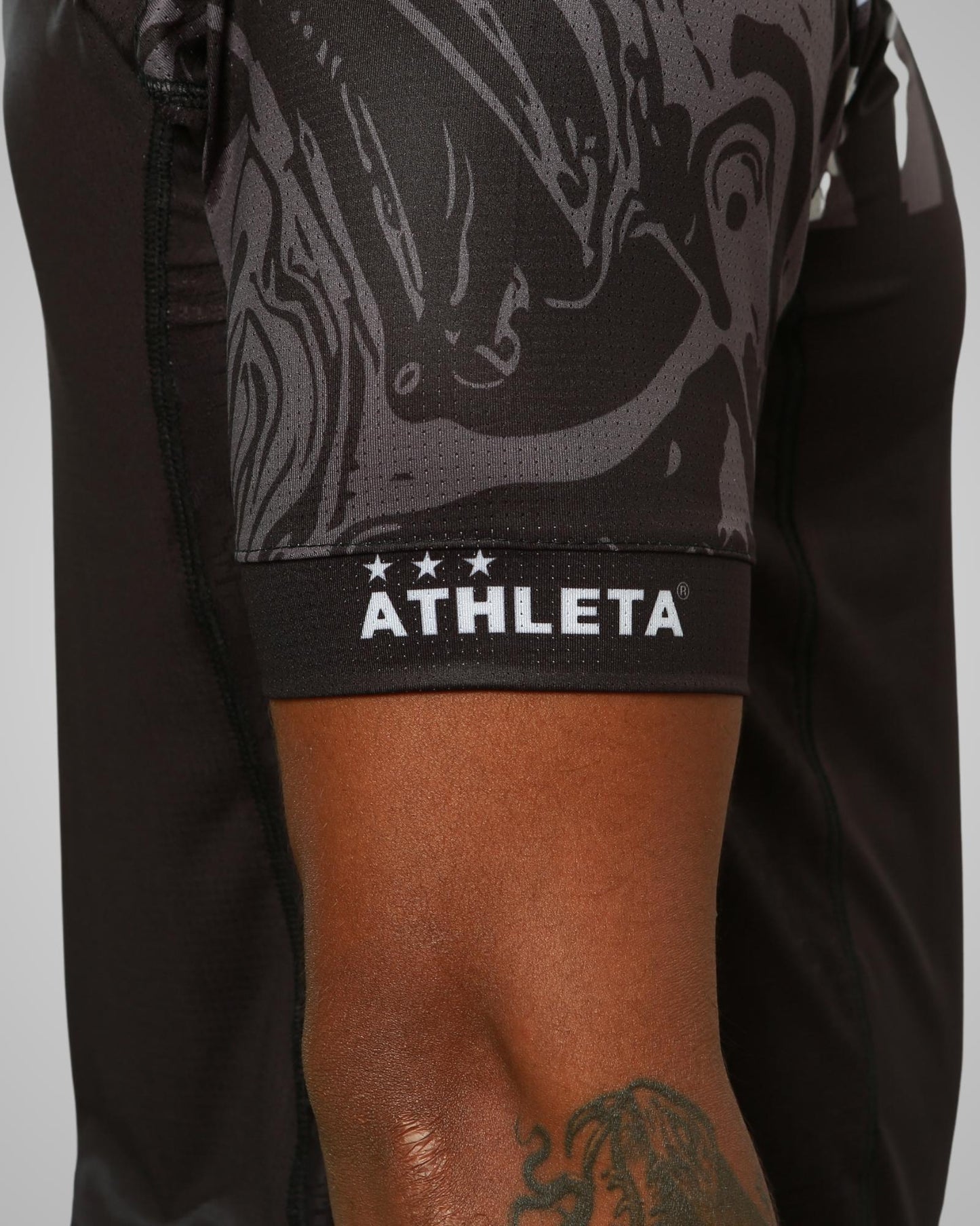 Térmica Manga Curta Athleta SS24 Futevôlei - Preto/Cinza