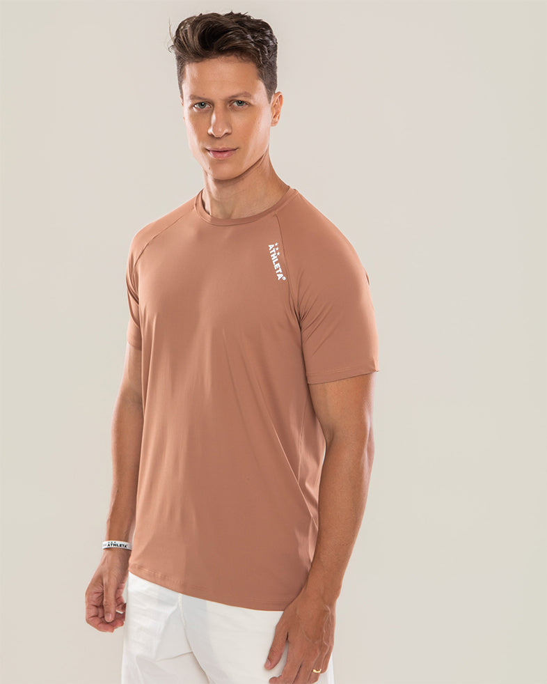 Camiseta Masculina Athleta Soft 26 - Marrom
