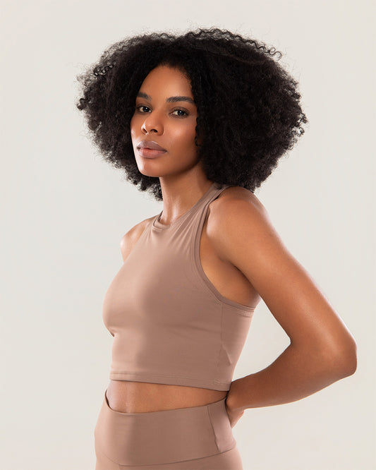 Blusinha Basic Feminina  Athleta Marrone