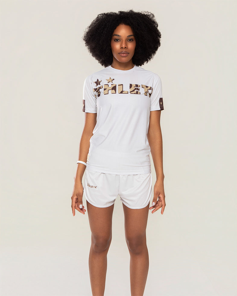 Térmica Manga Curta Feminina  Athleta SS25 Comfort 2.0 - Off White