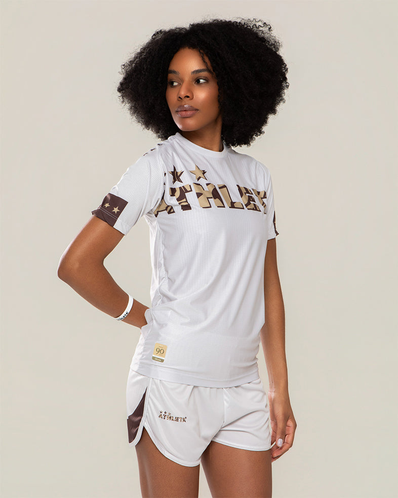 Térmica Manga Curta Feminina  Athleta SS25 Comfort 2.0 - Off White