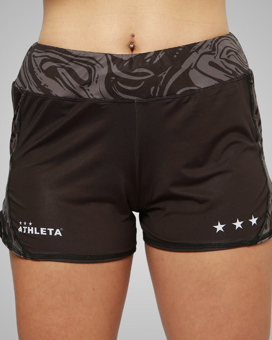 Calção Athleta SS24 Futevôlei Feminino -  Preto/Cinza