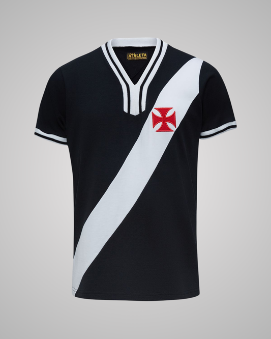 Camisa Athleta Retrô Vasco 1974 Preta