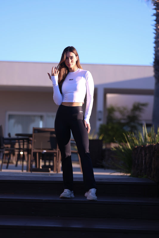 Calça Flare Flow Feminina  Athleta Preto