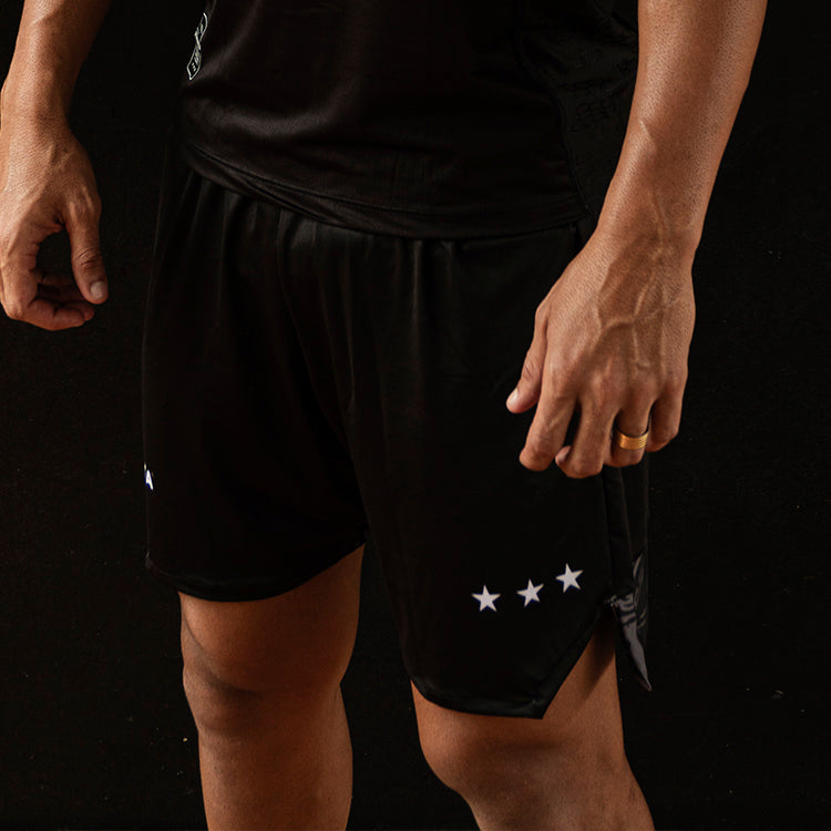 Athleta SS24 Footvolley 短褲 - 黑色/灰色