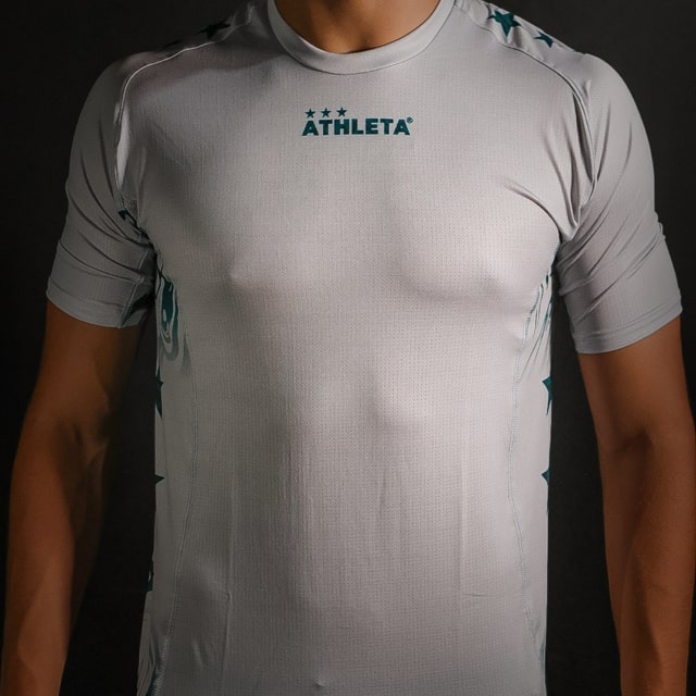 Térmica Manga Curta SS23 Futevôlei - Cinza com Verde