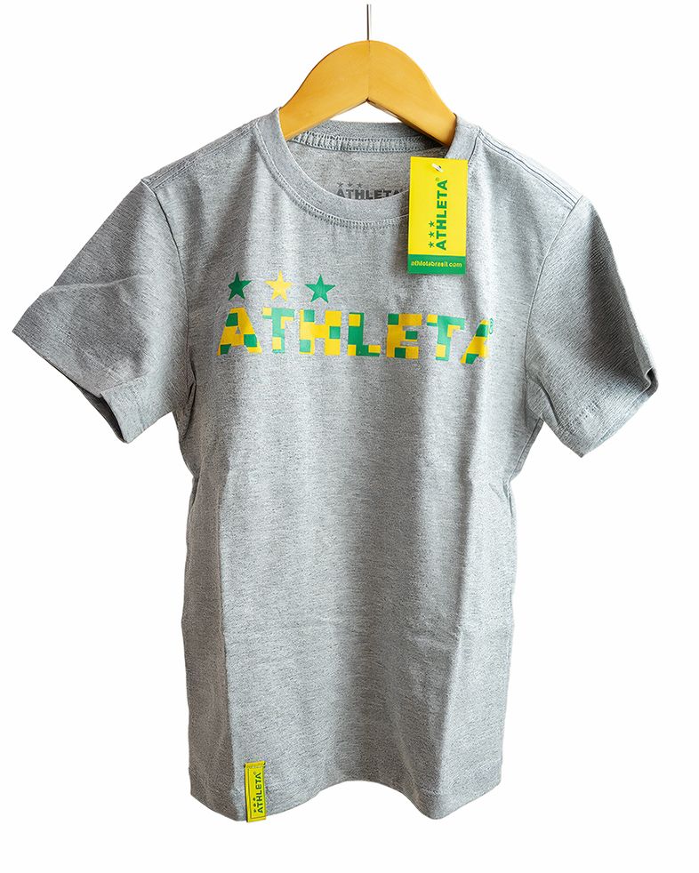 Camiseta Casual Infantil Verde Cinza