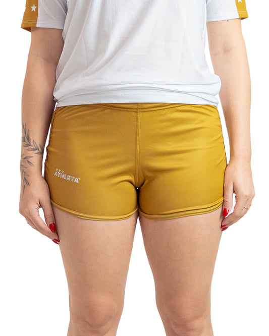 Calção Feminino Athleta SS25 Confort - White Gold