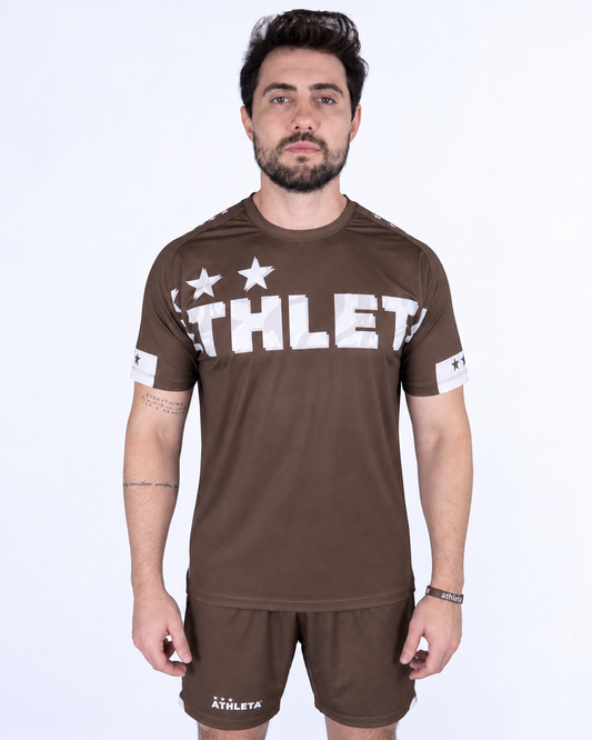 Térmica Manga Curta Masculina Athleta Comfort - Brown