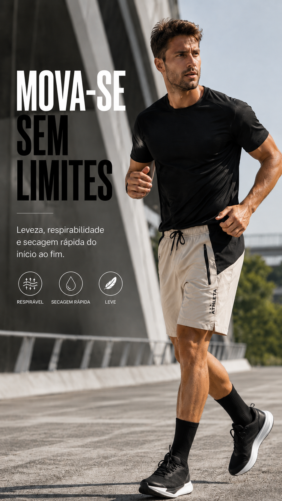  Descrição Bermuda Pool Masculina Athleta Soft 26 - Branco