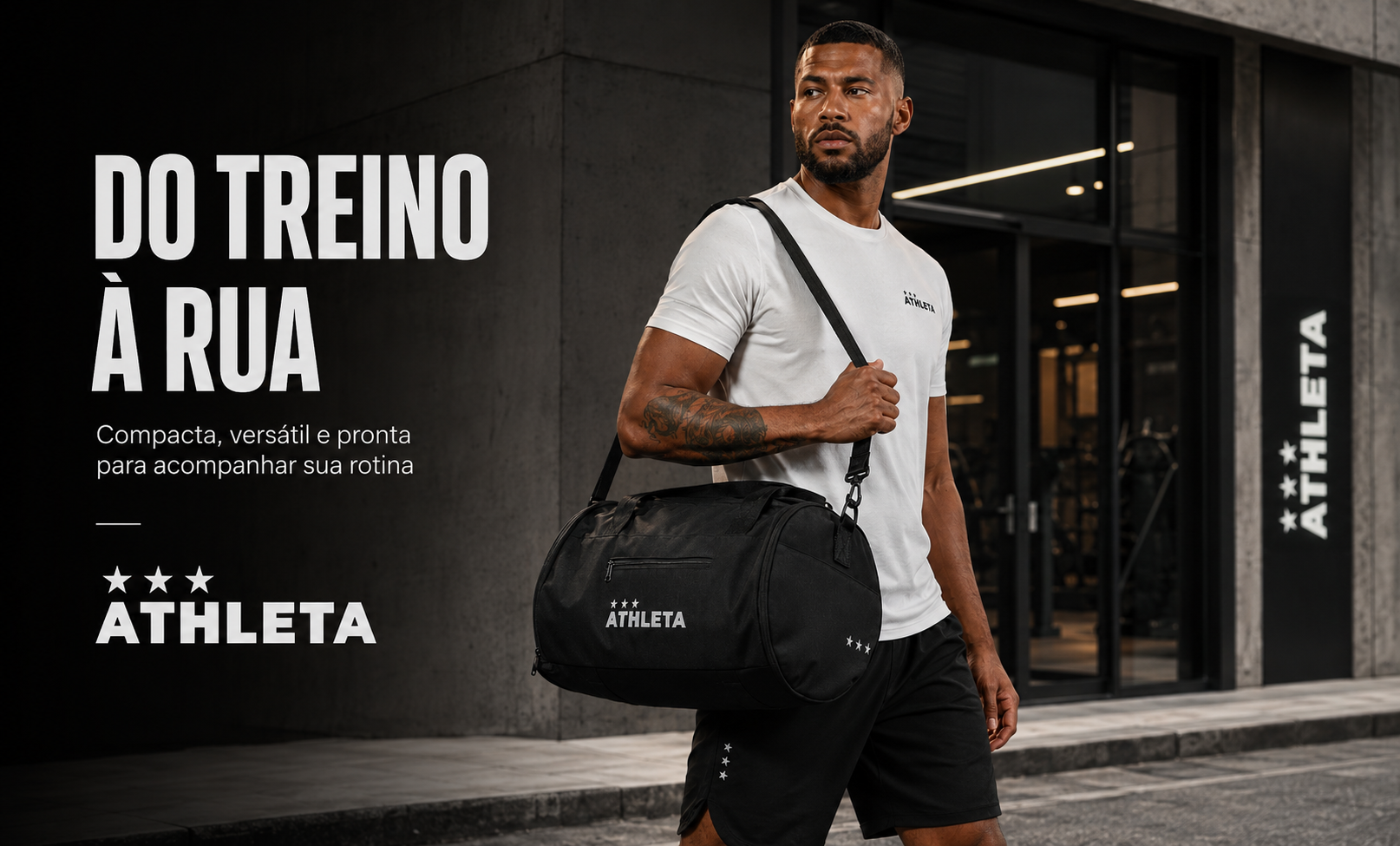  Descrição Bolsa Athleta Lado Short Unissex Preto