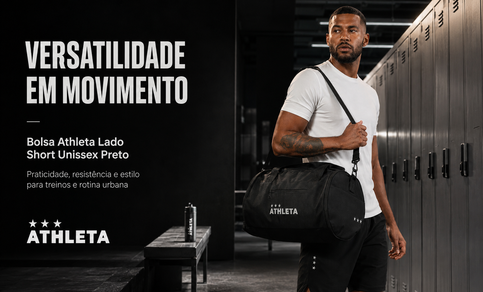  Descrição Bolsa Athleta Lado Short Unissex Preto