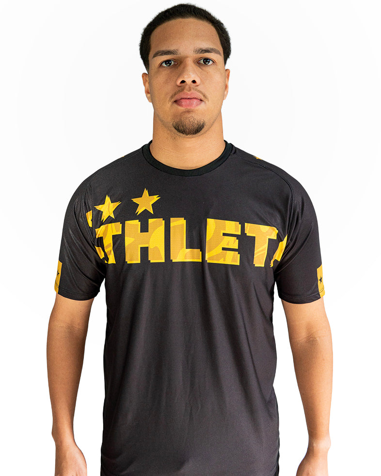 Térmica Manga Curta Masculina Athleta SS25 Confort - Black Gold