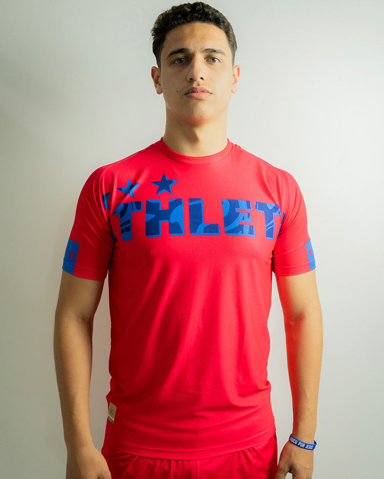 Térmica Manga Curta Masculina Athleta SS25 Confort - Pink Blue