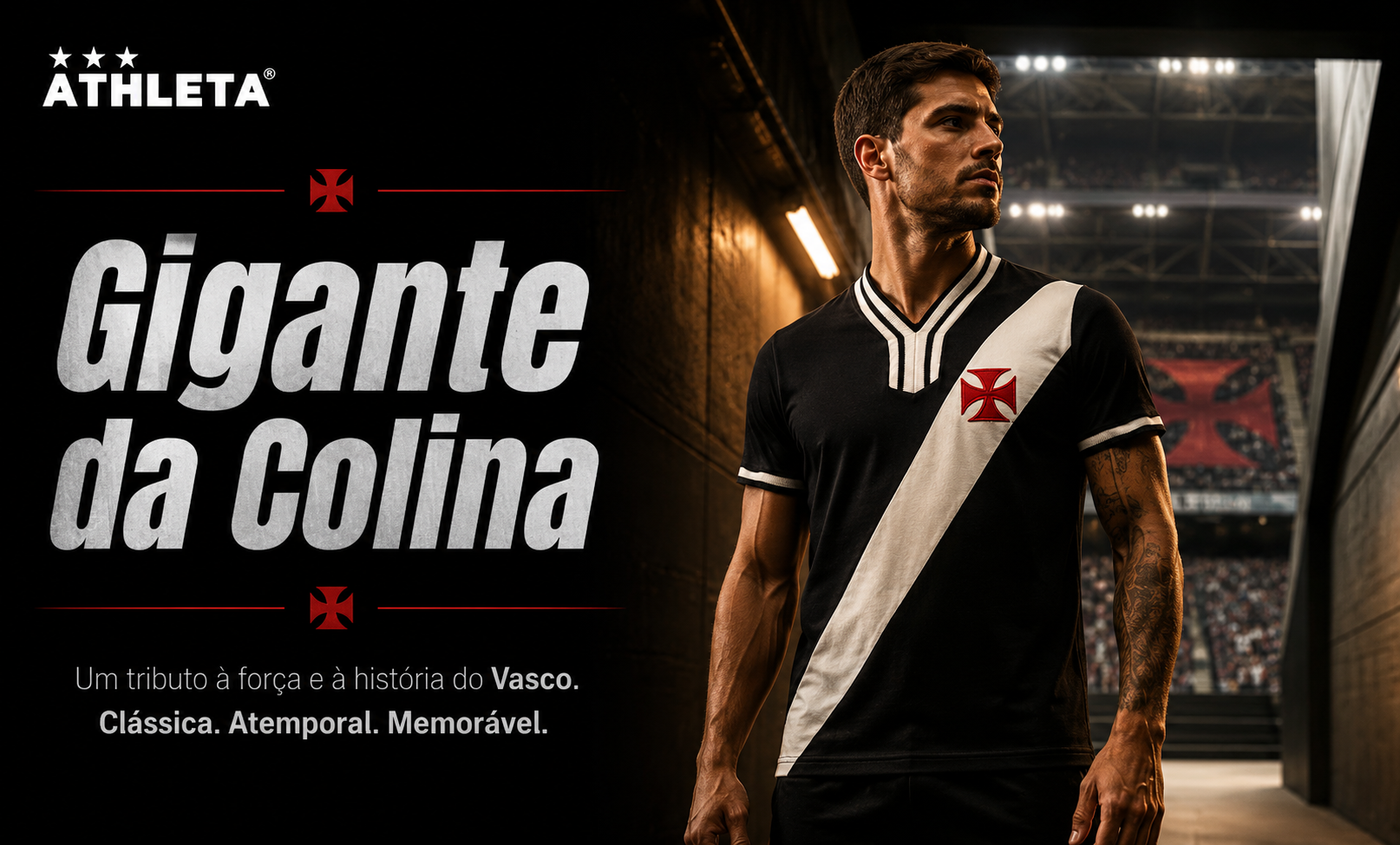  Descrição Camisa Athleta Retrô Vasco 1974 Preta