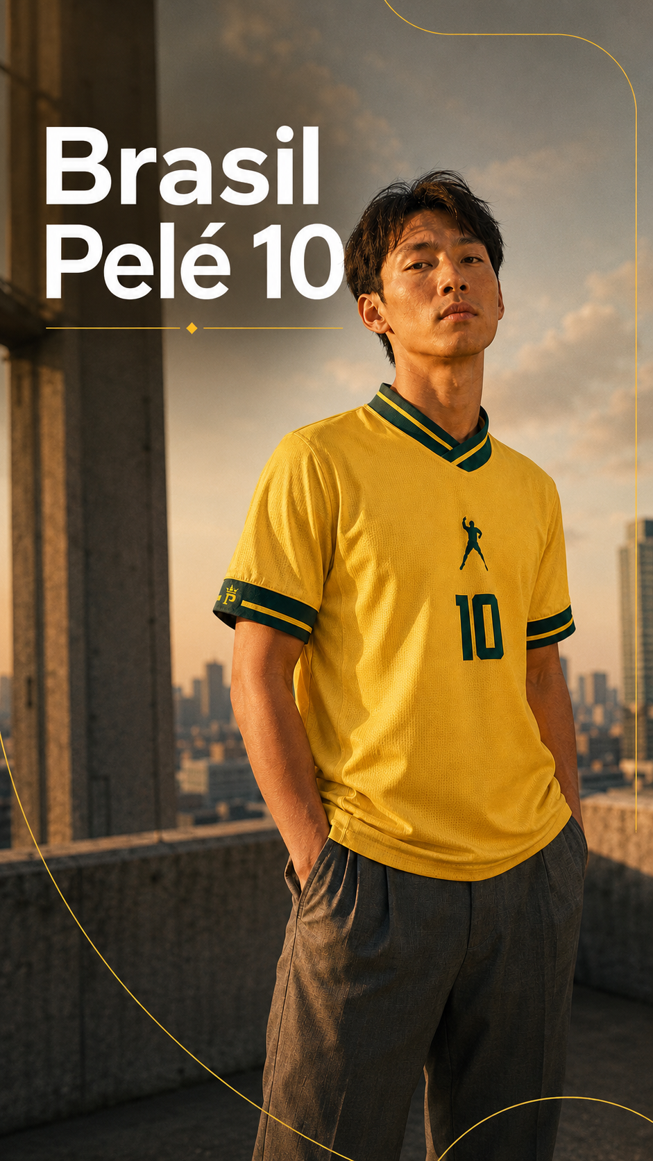  Descrição Camiseta Brasil Pelé 10 | Performance Amarela
