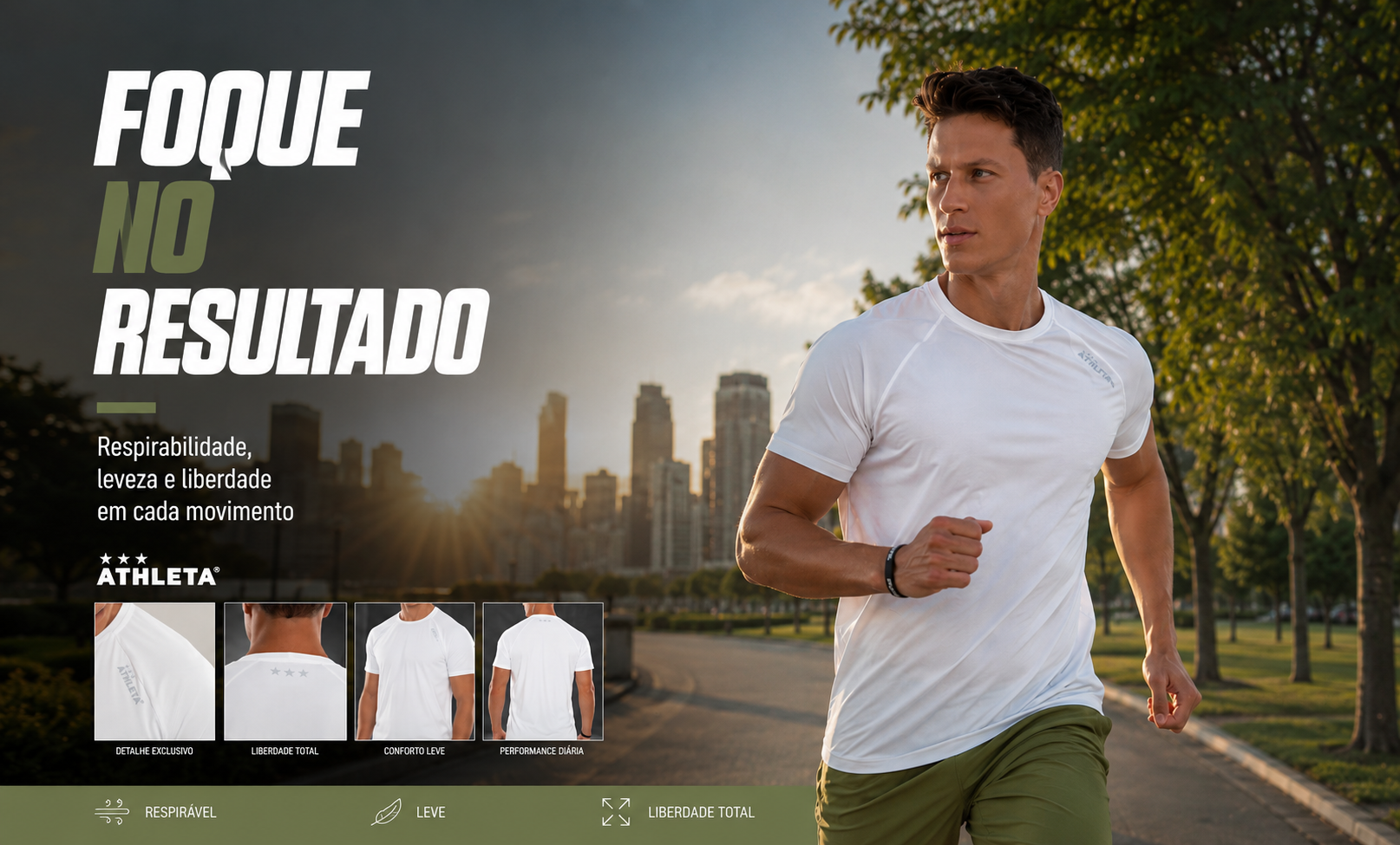  Descrição Camiseta Masculina Athleta Soft 26 - Branca