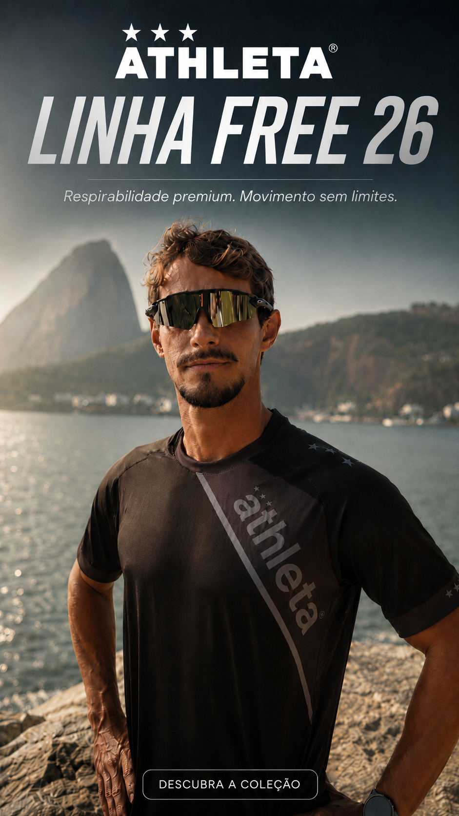  Descrição Camiseta Masculina Linha Free 26 - Black