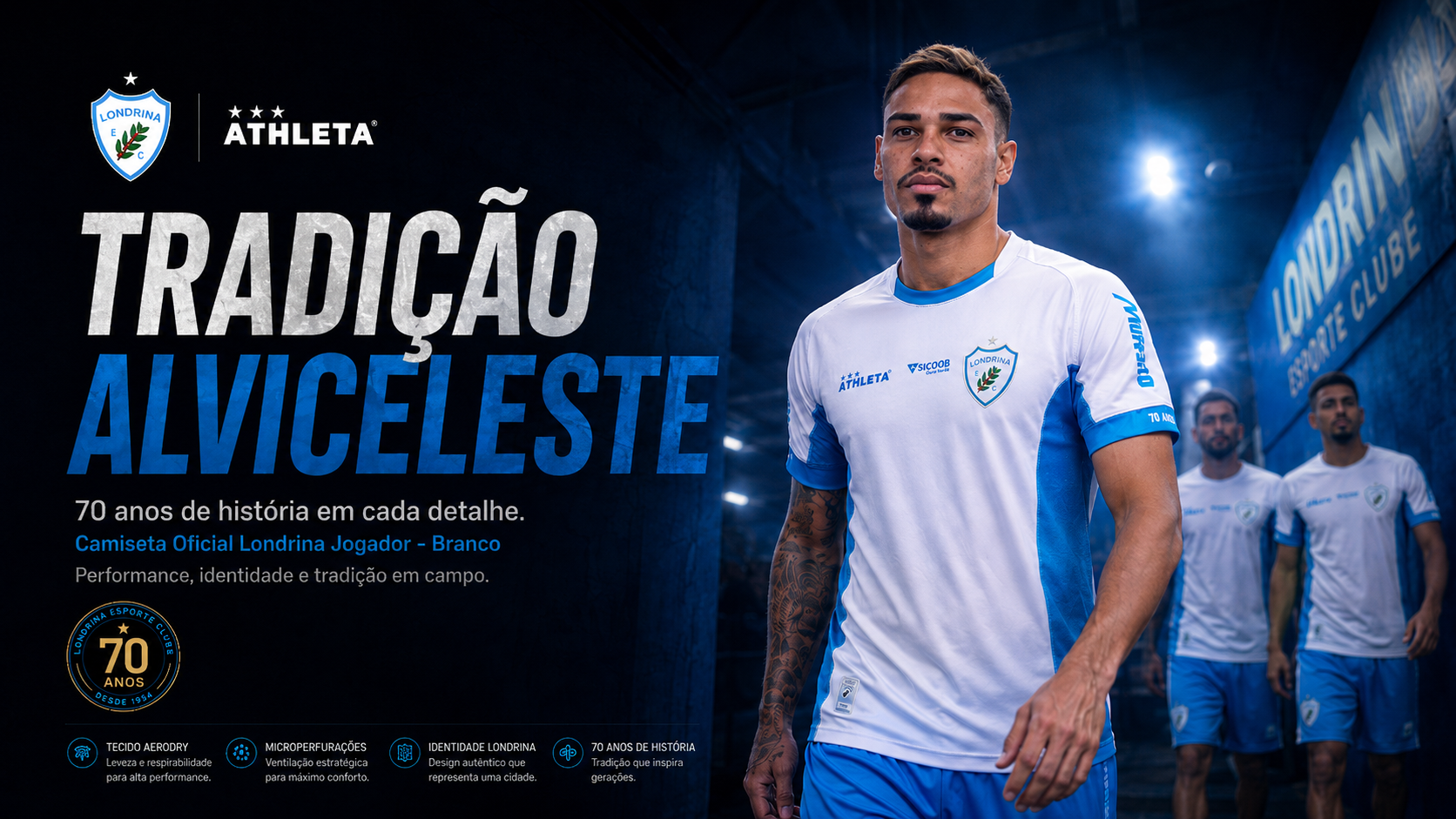  Descrição Camiseta Oficial Londrina Jogador - Branco