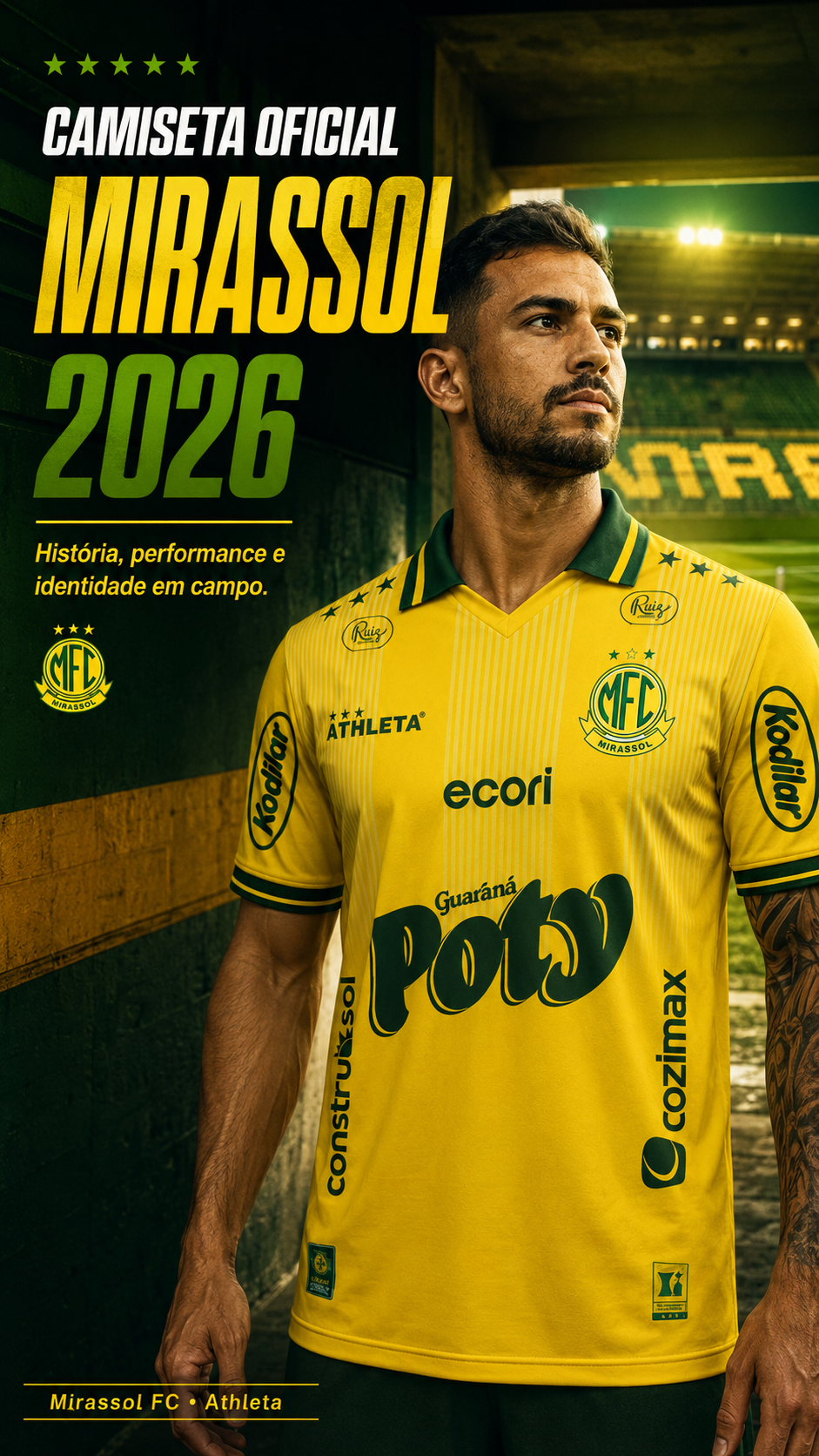  Descrição Camiseta Oficial Mirassol 2026 Amarela