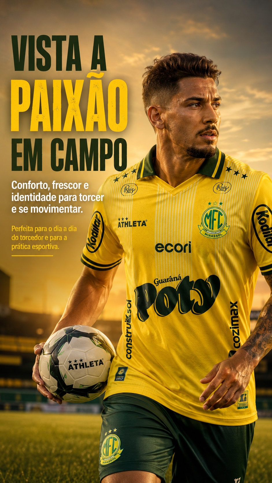  Descrição Camiseta Oficial Mirassol 2026 Amarela