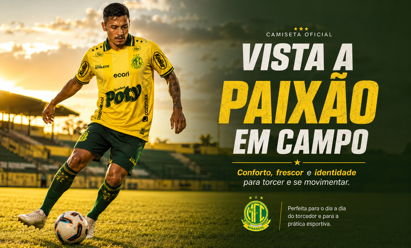  Descrição Camiseta Oficial Mirassol 2026 Amarela