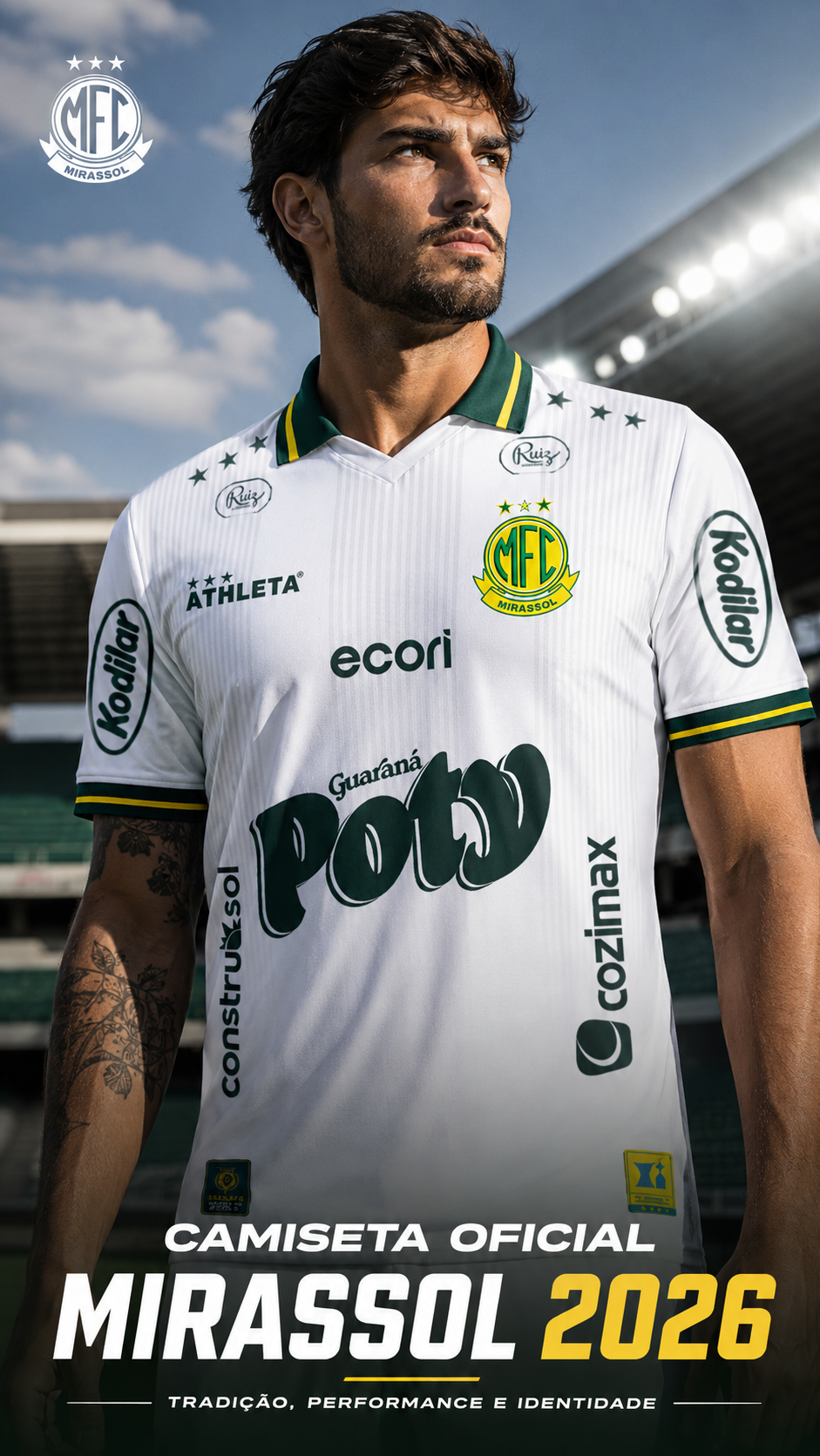  Descrição Camiseta Oficial Mirassol 2026 Branca
