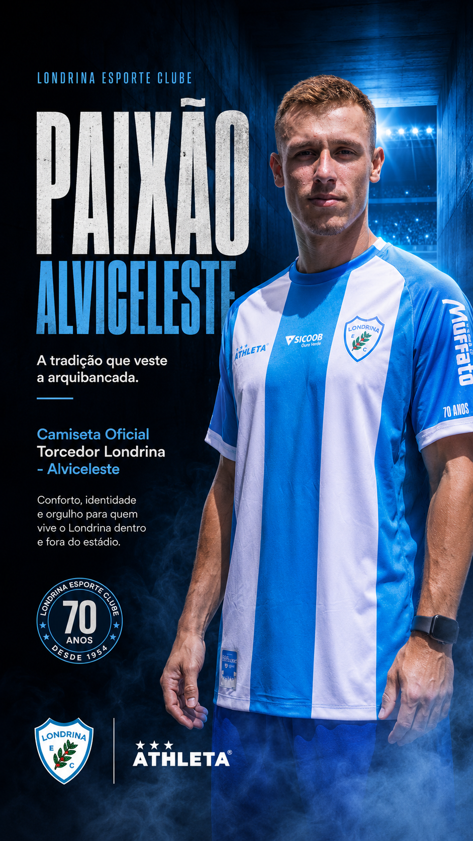  Descrição Camiseta Oficial Torcedor Londrina - Alviceleste