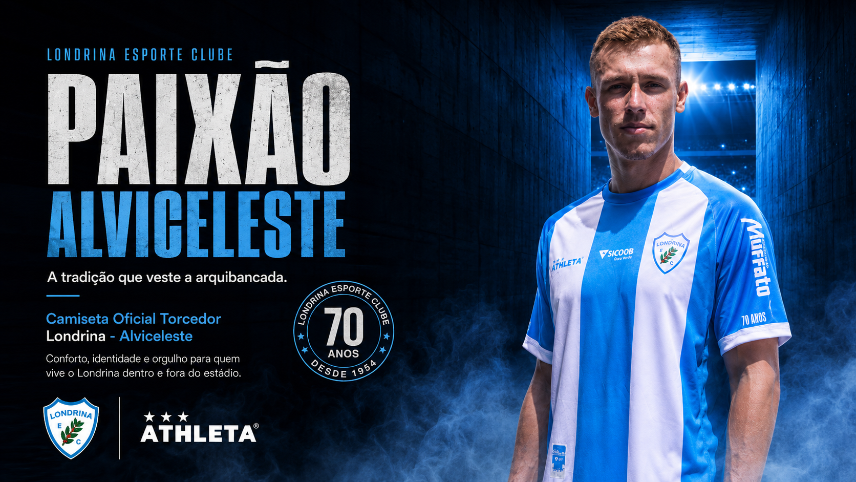  Descrição Camiseta Oficial Torcedor Londrina - Alviceleste