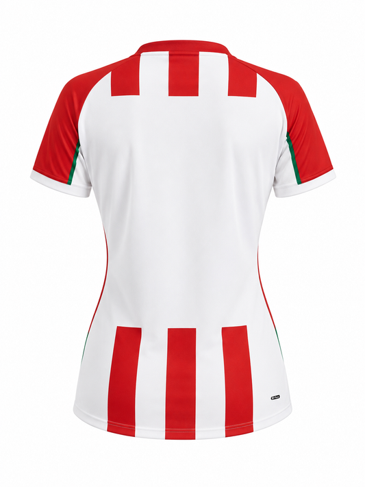 Camiseta Feminina Athleta Clube Atlético Catarinense – Listrada Vermelha e Branca