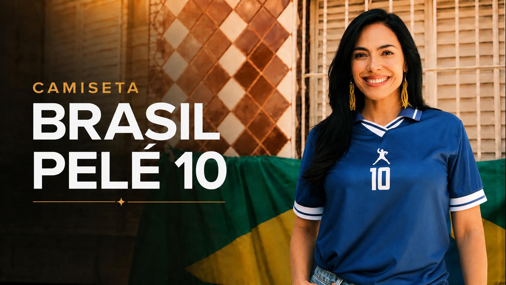  Descrição Camiseta Brasil Pelé 10 | Casual Azul