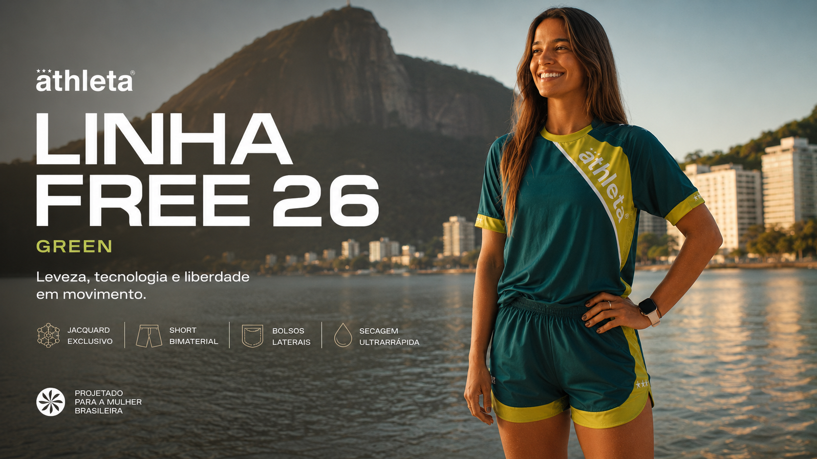  Descrição Conjunto Feminino Linha Free 26 - Green