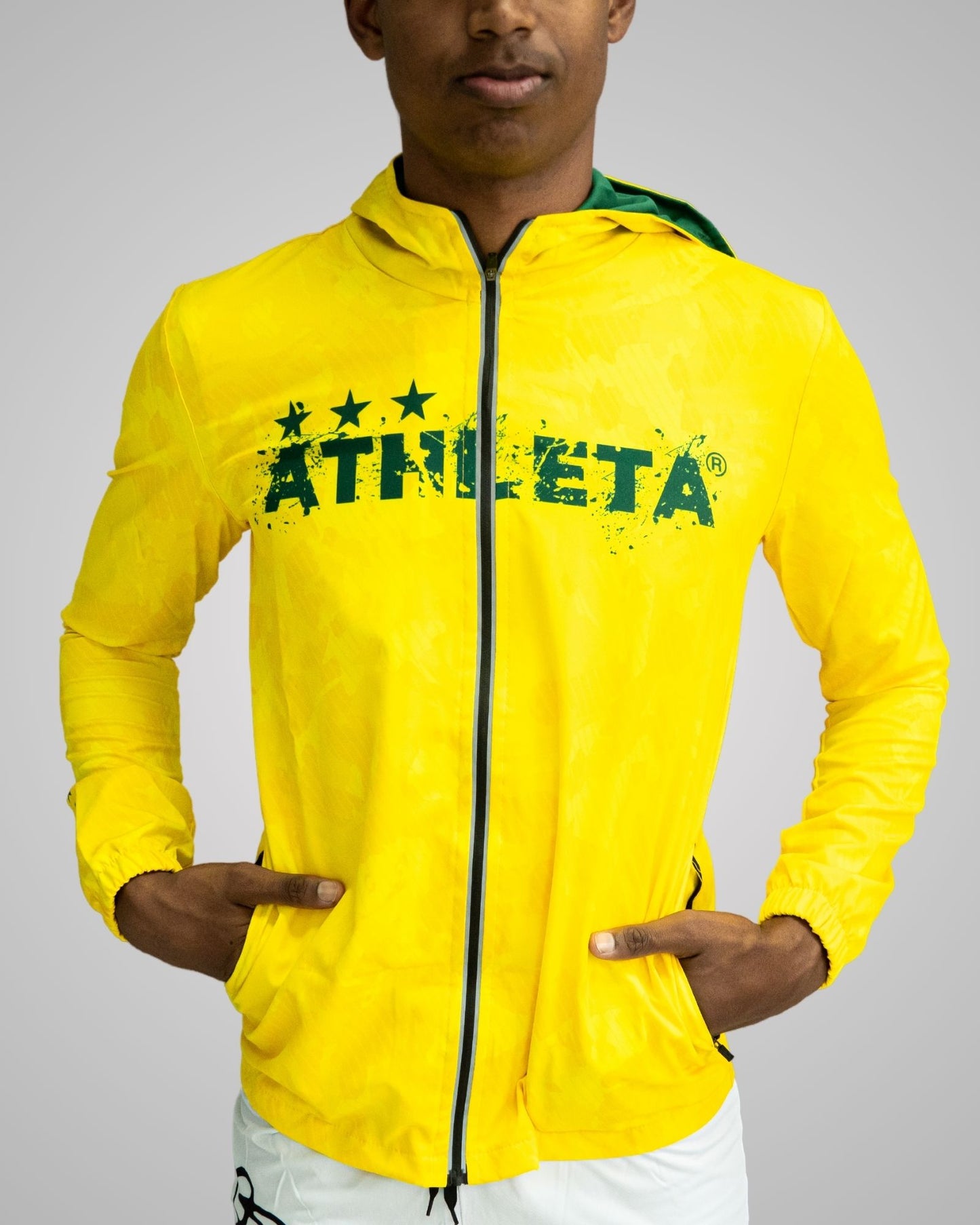 Corta vento Athleta – Modelo Performance Amarelo