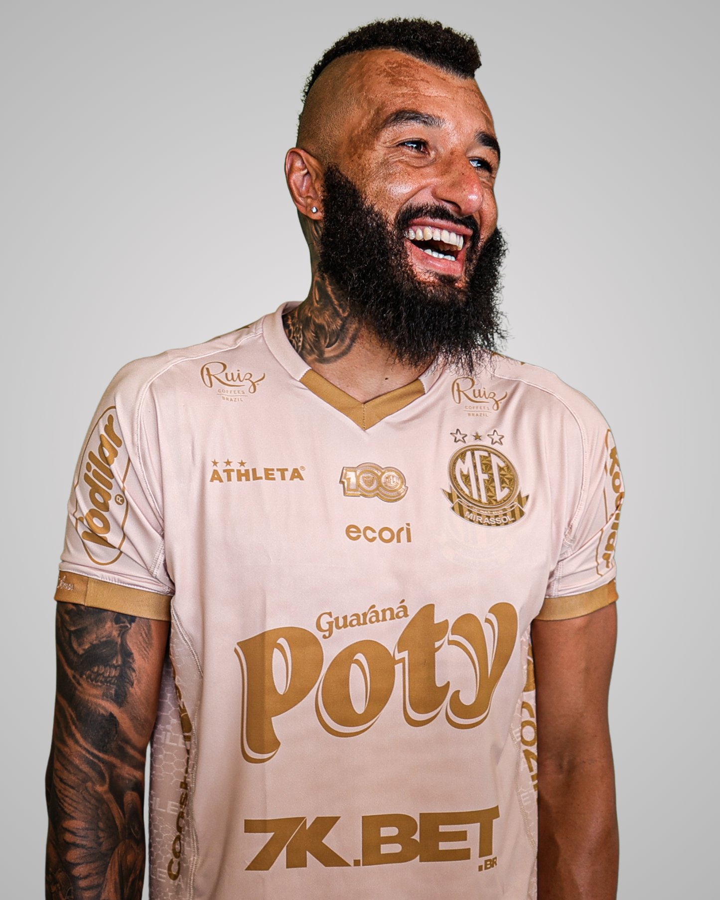 Camisa de Goleiro Bege Athleta Mirassol