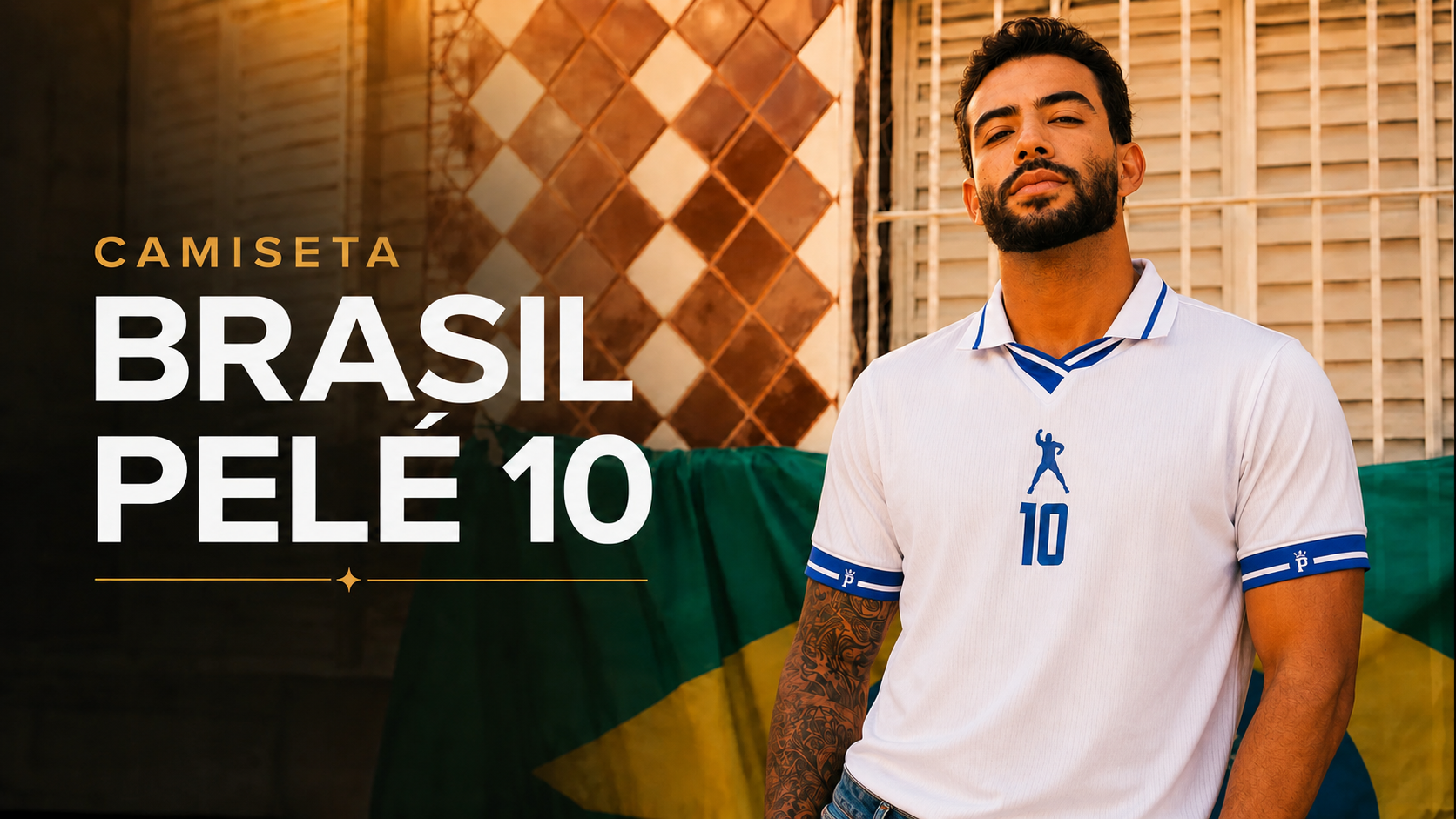  Descrição Camiseta Brasil Pelé 10 | Casual Branca