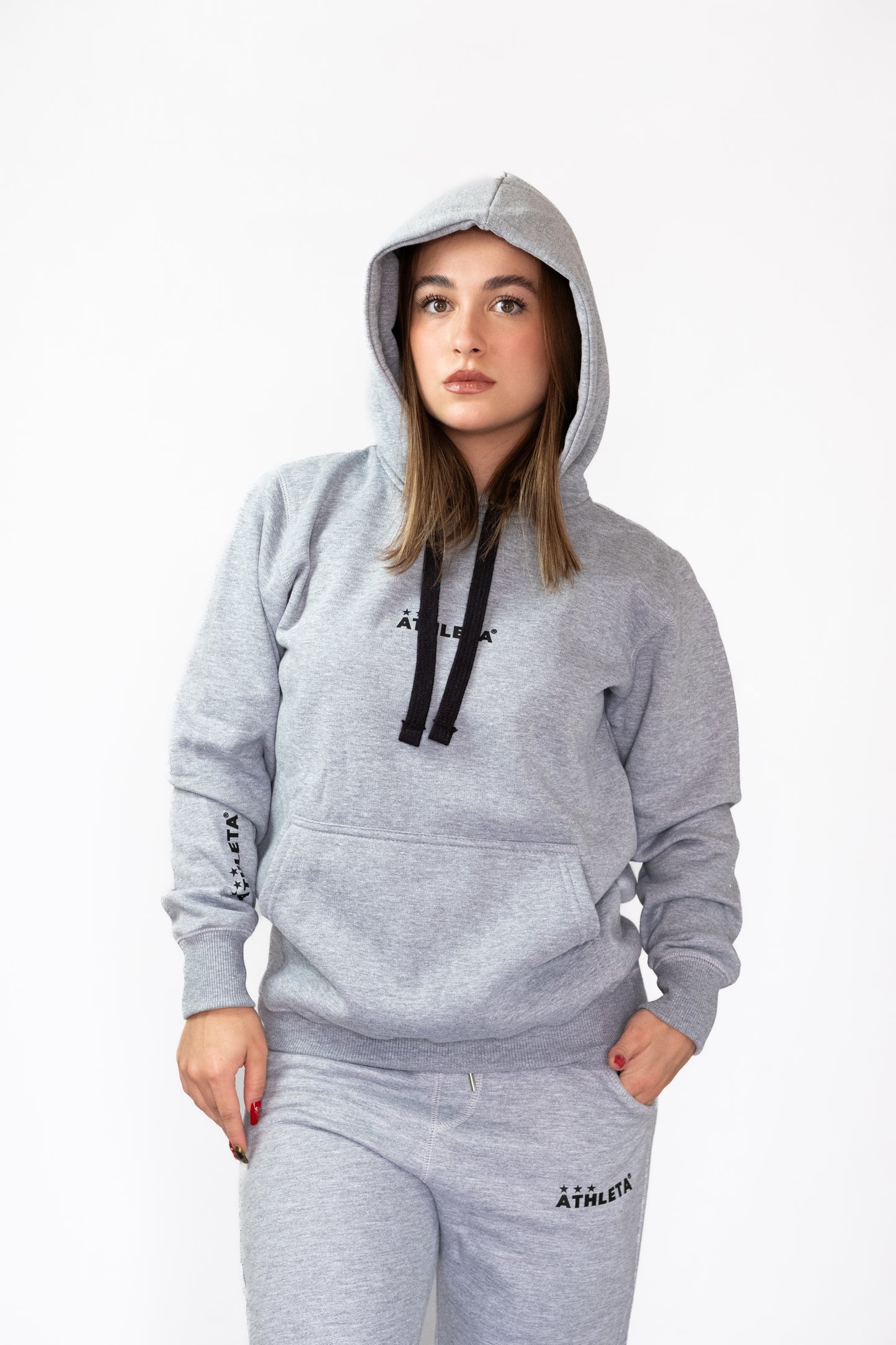 Blusa Moletom Unissex Athleta Casual Wear Line – Cinza Mescla