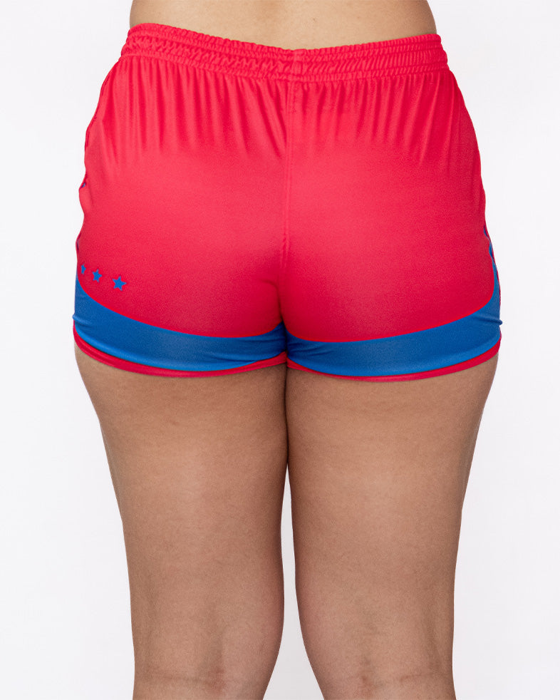 Calção Feminino Athleta SS25 Comfort - Pink Blue